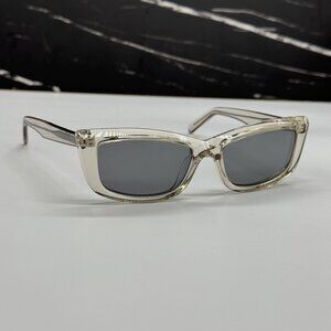 NEW SAINT LAURENT SL658 003 CAT EYE TRANSPARENT GRAY WOMEN SUNGLASSES SL 658 003